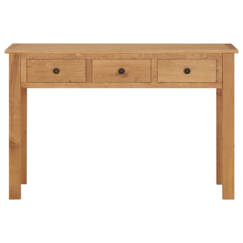VidaXL vidaXL Solid Oak Wood Dressing Table Wooden Console Hallway Entryway Table 1