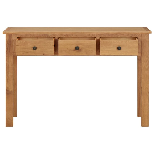 VidaXL vidaXL Solid Oak Wood Dressing Table Wooden Console Hallway Entryway Table 2