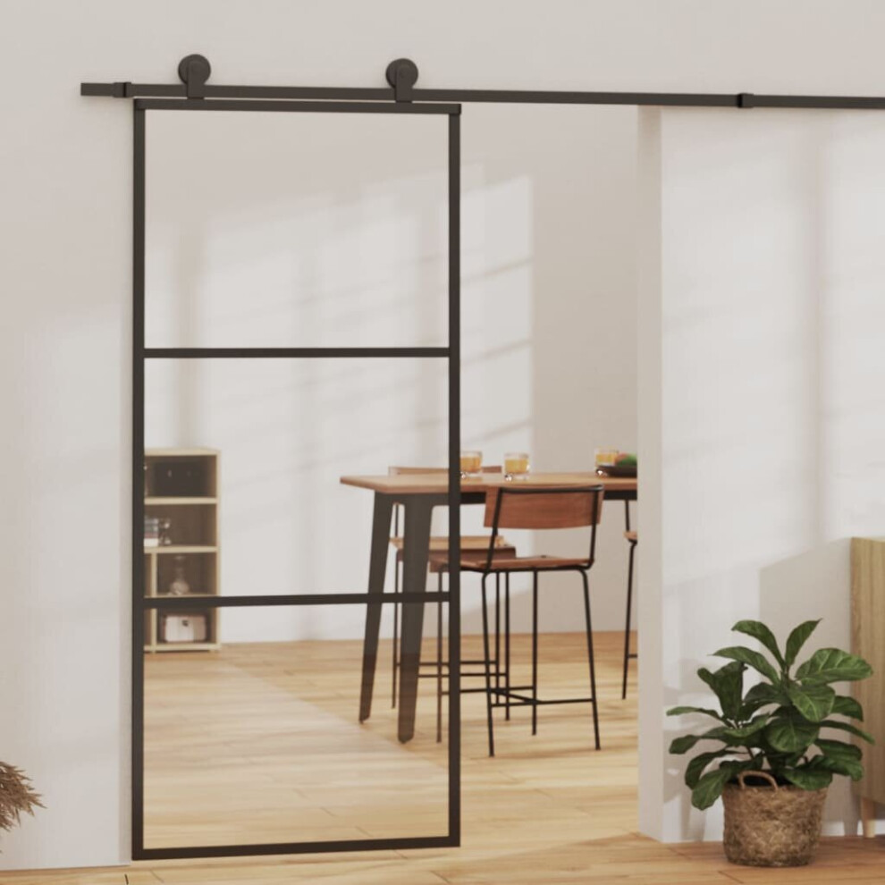 Vidaxl Sliding Door With Hardware Set Esg Glass&Aluminium Sliding Door System 8720286648964