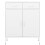 VidaXL vidaXL Storage Cabinet White Steel Sideboard Bookcase Cupboard Display Cabinet 5