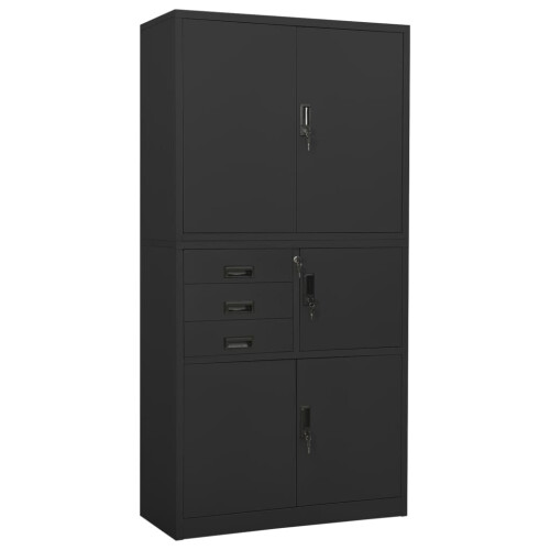 VidaXL vidaXL Büroschrank Anthrazit 90x40x180 cm Stahl
