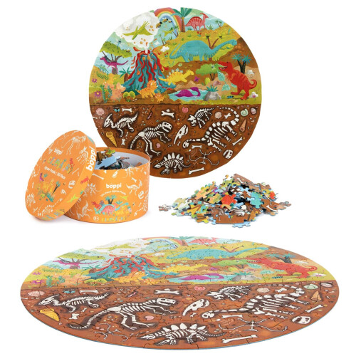 Boppi boppi 150 Piece Round Jigsaw Puzzle - Dinosaur 2