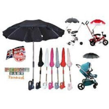 (Black) New Pesci Universal Sun Rain Umbrella Baby Pram Pushchair Canopy Parasol Shade