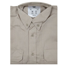 (M) Dickies Mens Fire Resistant Long Sleeve Work Shirt Tan RRP £49.99