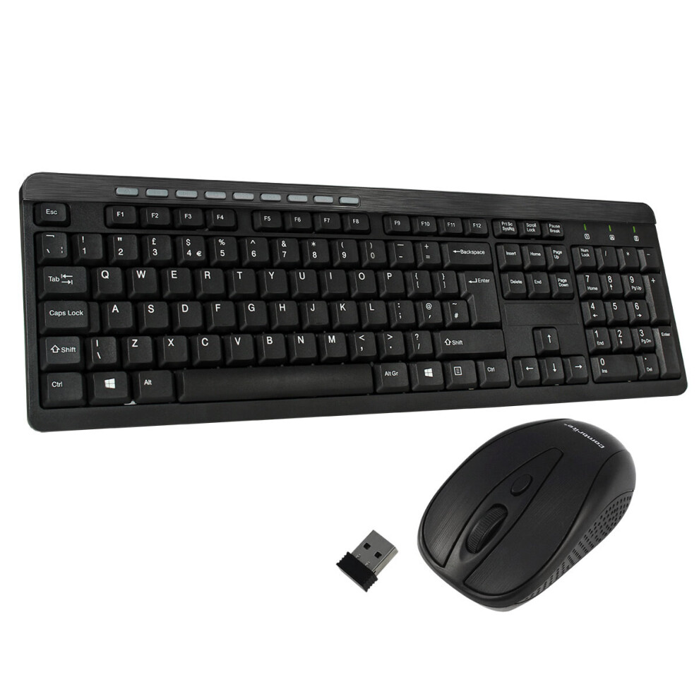 Combrite Wireless Keyboard And Mouse Set, Ergonomic 2.4Ghz Cordless