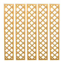 Set of 5 Wooden Framed Square Trellis Panels (180cm x 30cm)