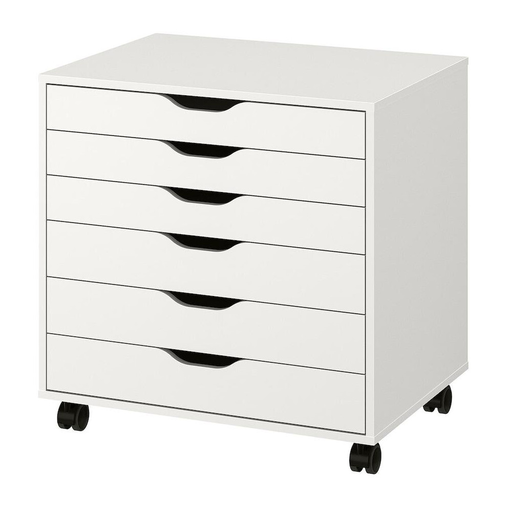 ALEX Drawer unit on castors, white 67x66 cm