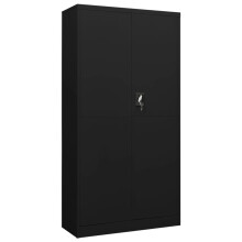vidaXL Locker Cabinet Black Steel Office Furniture Storage Organiser Wardrobe