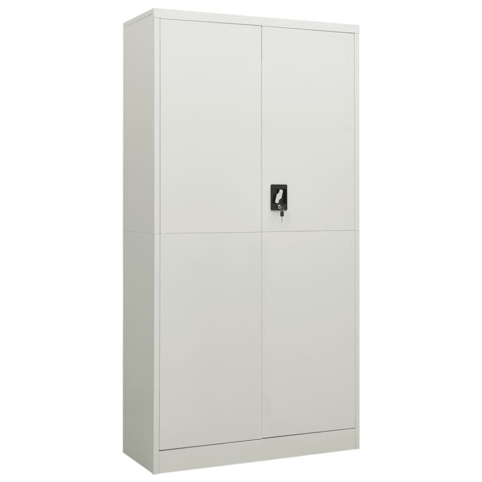 Vidaxl Locker Cabinet Light Grey Steel Office Furniture Storage Organiser
