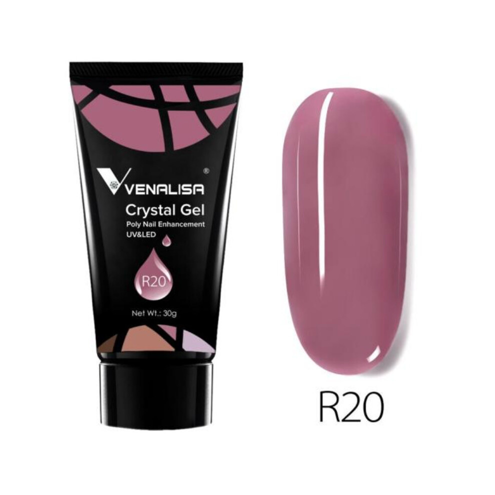 (R20, Set of 1 Colours) Venalisa 30g Acrylic Crystal Jelly Nail Gel