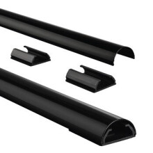 HAMA 00083170 PVC kabelgoot - Halfrond - 110/3,3/1,8 cm - Zwart