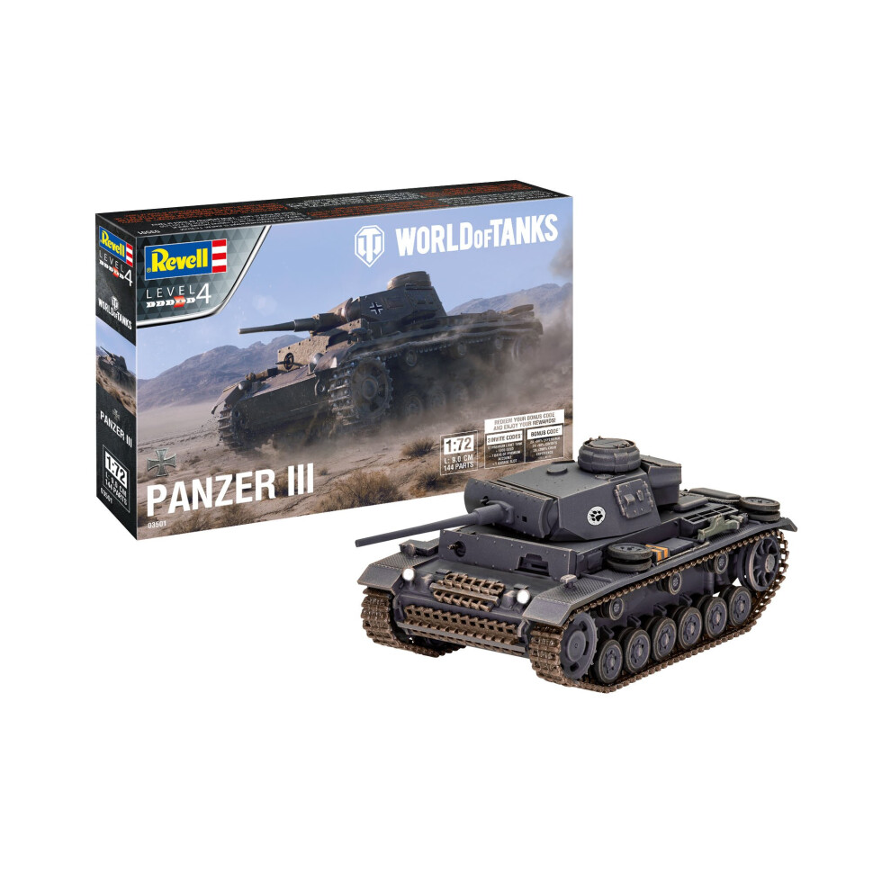 RV03501 - Revell World of Tanks 1:72 - PzKpfw III Ausf. L