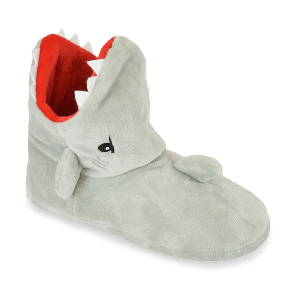 (M) Childrens Fun Novelty Biting Shark Boot Slipper