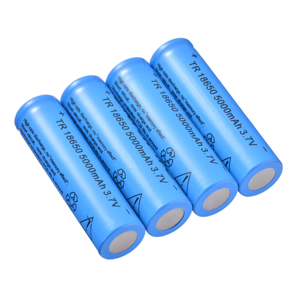 Jardiboutique (4Pcs) Genuine 18650 3.7V 5000Mah Rechargeable Li-Ion Battery Batteries