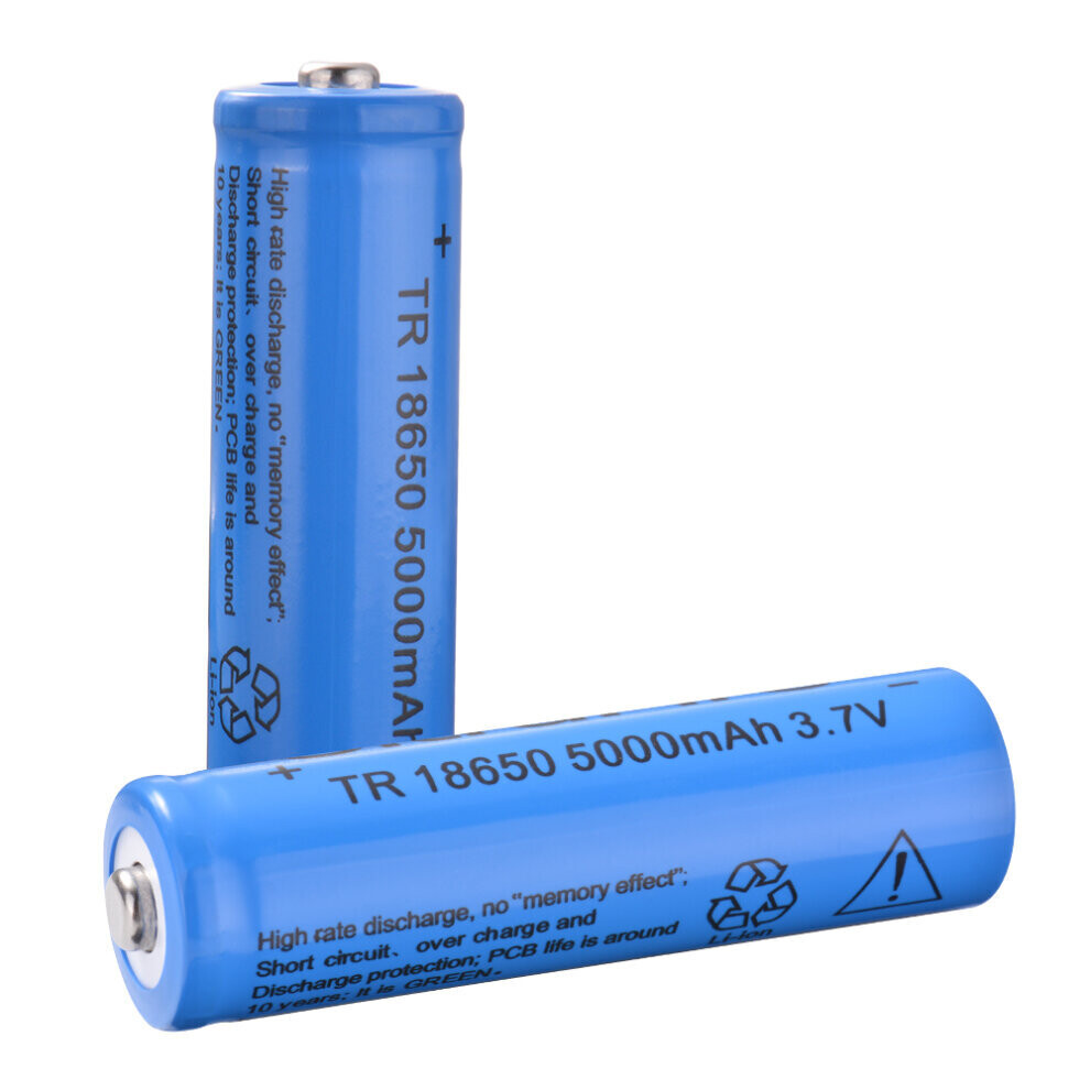 Jardiboutique (2Pcs) Genuine 18650 3.7V 5000Mah Rechargeable Li-Ion Battery Batteries