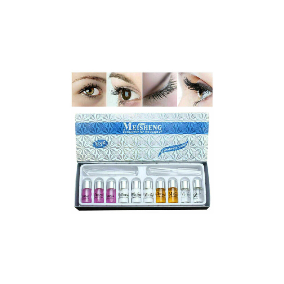 Pink/White Eyelashes Perming Set Curling Lash Lifting Eyelash Curler Makeup Kit