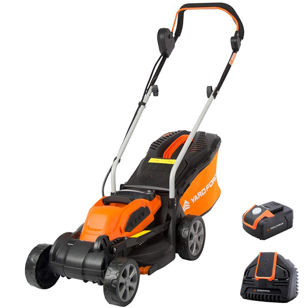 Yard Force 40V 32cm Cordless Lawnmower 2.5Ah Li-Ion Battery & Charger 