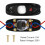 (Black) 240V 10A Inline Switch ON/OFF Button with LED UK 8