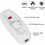 (Black) 240V 10A Inline Switch ON/OFF Button with LED UK 5
