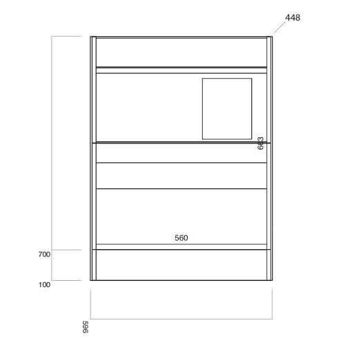 (High Gloss White) Aquariss -  Floor Standing Vanity Unit With Basin 2