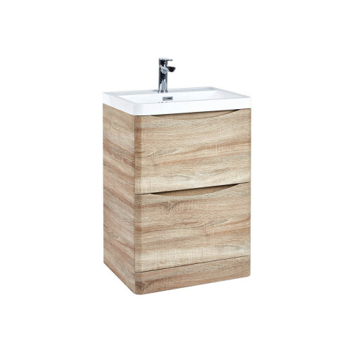 (Oak) Aquariss -  Floor Standing Vanity Unit With Basin