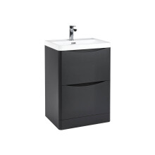 (Matt Grey) Aquariss - Floor Standing Vanity Unit With Basin