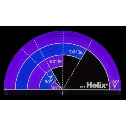 Helix Primary Protractor 180 Degree 100mm Base H58