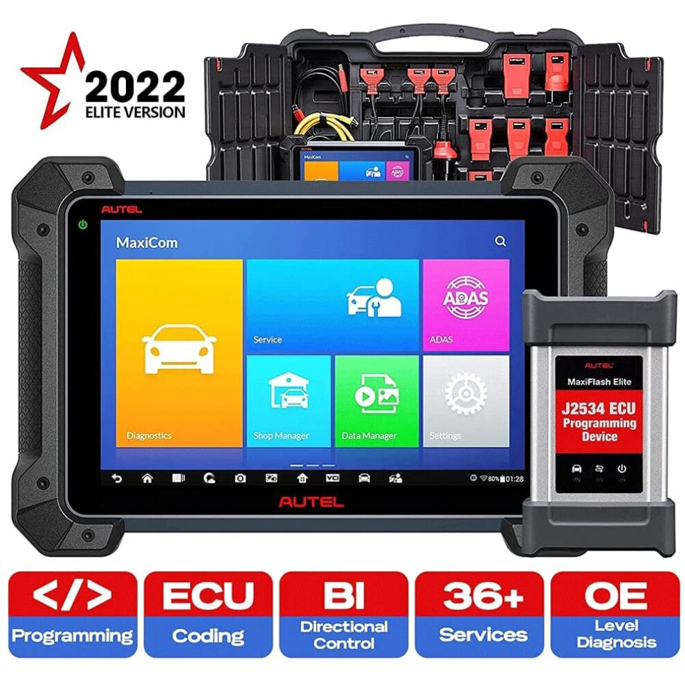 Autel MaxiSys Pro MK908P Car Diagnostic Tool with WiFi Bluetooth Jbox J2534 VCI ECUs BCM PCM Reprogramming