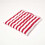 Homescapes (1 Seat Pad) Red Stripe Seat Pad with Button Straps 100% Cotton 1