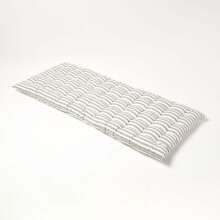 (Two Seater) Grey Stripe Bench Cushion