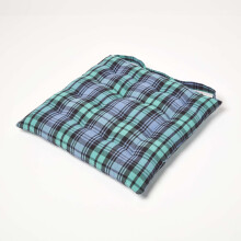(1 Seat Pad) Blackwatch Tartan Seat Pad with Button Straps 100% Cotton