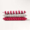 Homescapes (1 Seat Pad) Red Stripe Seat Pad with Button Straps 100% Cotton 8