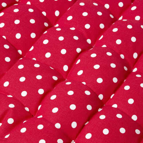 Homescapes (Two Seater) Red Polka Dot Bench Cushion 2