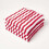 Homescapes (Set of 4) Red Stripe Seat Pad with Button Straps 100% Cotton 1