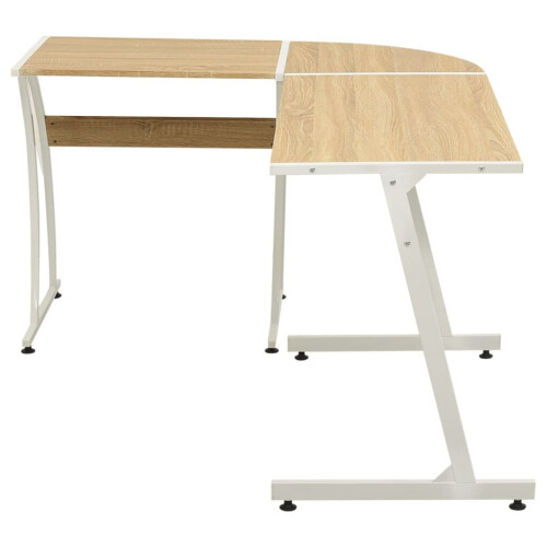 VidaXL vidaXL Corner Desk L-Shaped Oak Office Writing Table WorkStation Computer 2