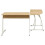 VidaXL vidaXL Corner Desk L-Shaped Oak Office Writing Table WorkStation Computer 4