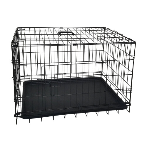 Dog Cage Folding 2 Door Crate   30