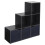 URBN Living (Black, Black) 6 Cube Step Storage Bookcase Shelf Unit Doors Wood 1