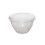 Whitefurze 1.2L Litre Round Microwave Plastic Pudding Bowl With Lid 1