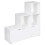 URBN Living (White, White) 6 Cube Step Storage Bookcase Shelf Unit Doors Wood 1