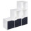 URBN Living (White, Black) 6 Cube Step Storage Bookcase Shelf Unit Doors Wood 1