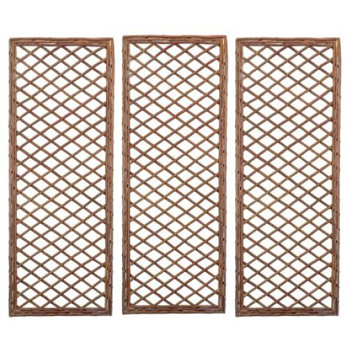 Selections Set of 3 Willow Trellis Framed Panel (120cm x 45cm)