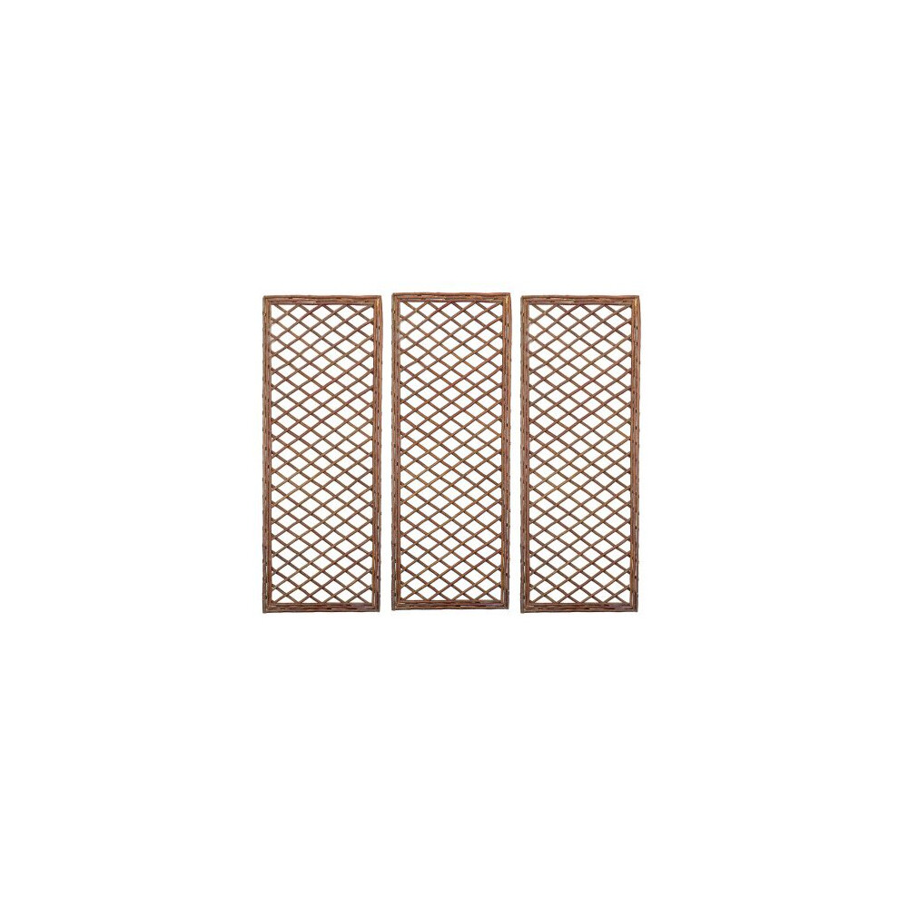 Set of 3 Willow Trellis Framed Panel (120cm x 45cm)