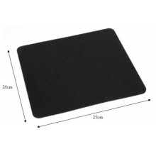5mm Black Fabric Mouse Mat 25x20cm, Anti-Slip Foam-Backed Pad for Optical, Laser & Ball Mice – Travel & Office