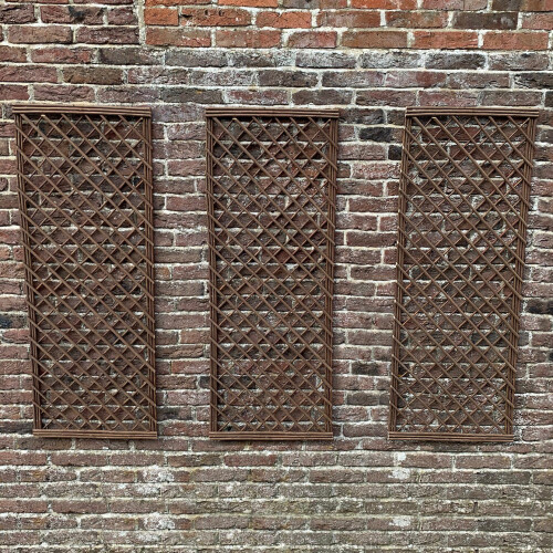 Selections Set of 3 Willow Trellis Framed Panel (120cm x 45cm) 1