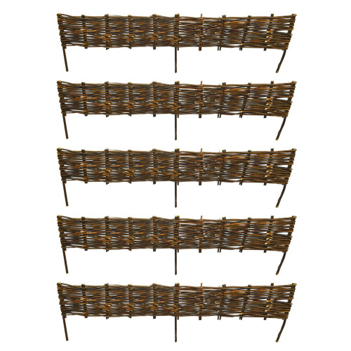 Selections Willow Hurdles Lawn Edging (120cm x 20cm) - 5 Panels