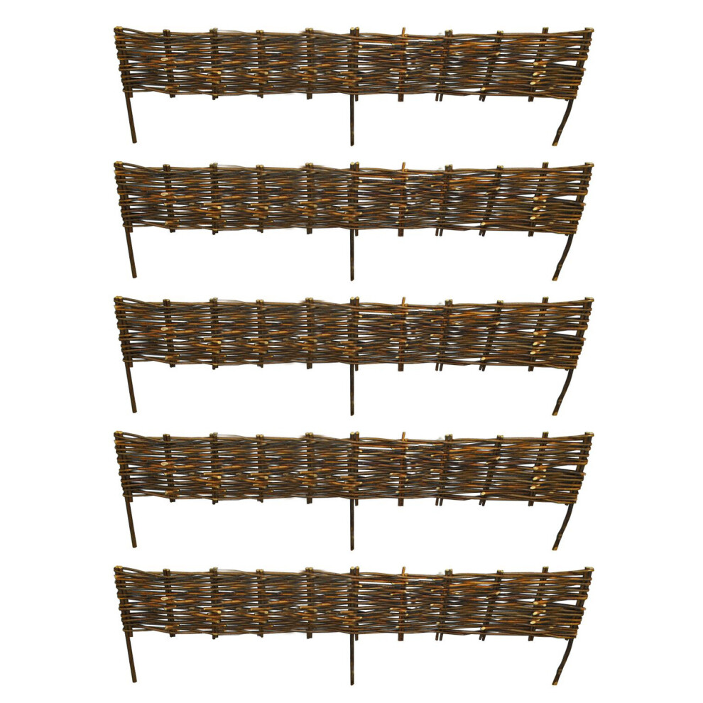 Willow Hurdles Lawn Edging (120cm x 20cm) - 5 Panels