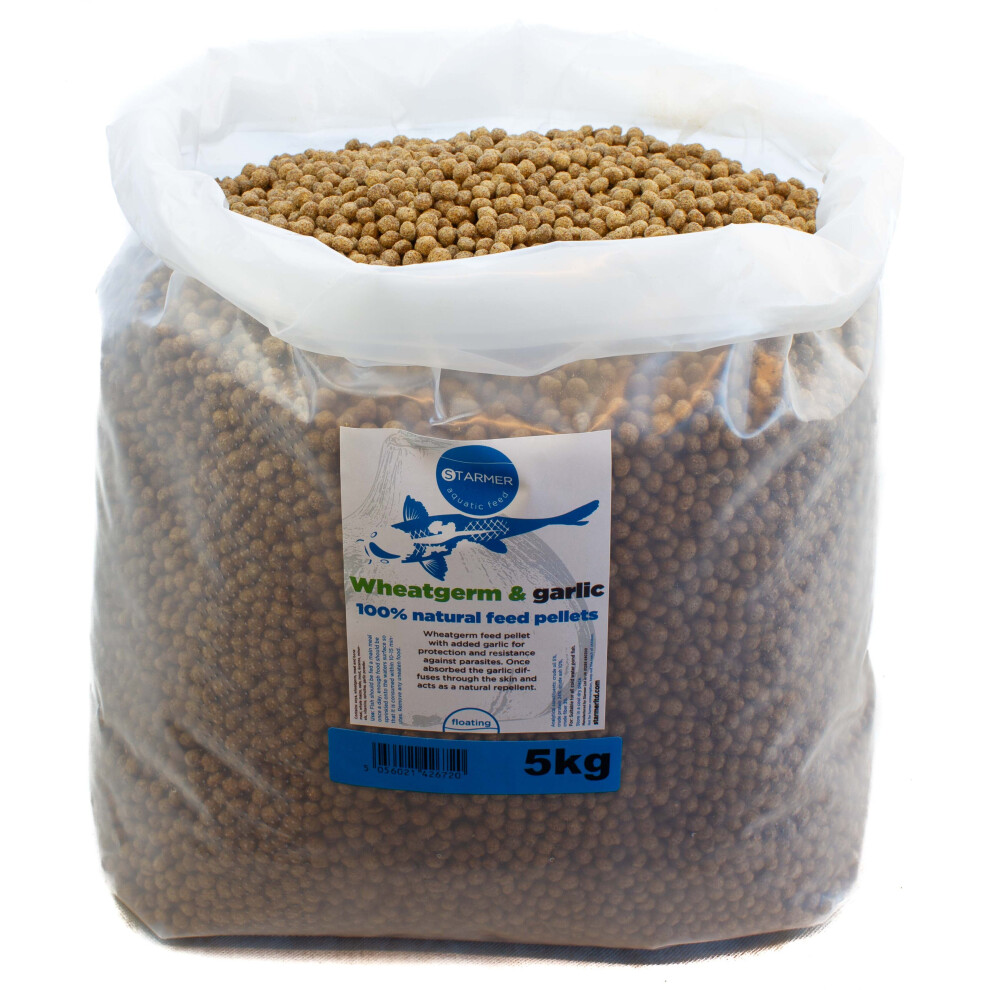 Starmer Aquatic Feed (5Kg) Wheatgerm & Garlic Floating Winter Koi Feed Pellets