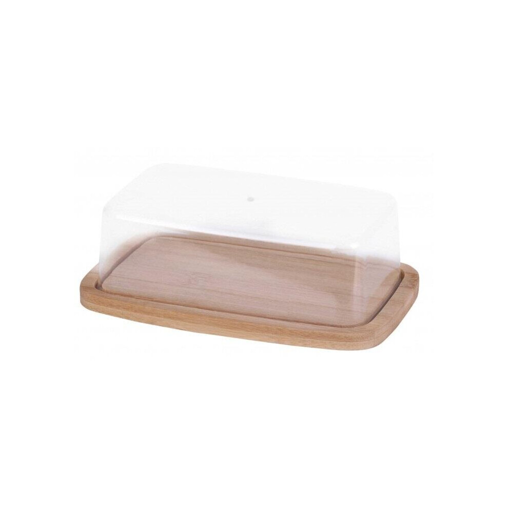 Plastic and Bamboo Butter Dish