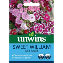 Unwins Grow Your Own Garden Flowers Sweet William Wee Willie Seeds Packet